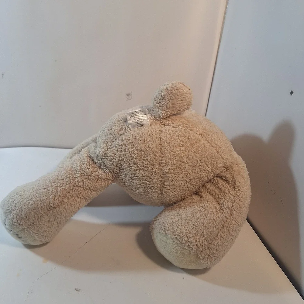 Carter's‎ Tan Soft Plush Teddy Bear w/ Brown White Spots Bow Stuffed Animal